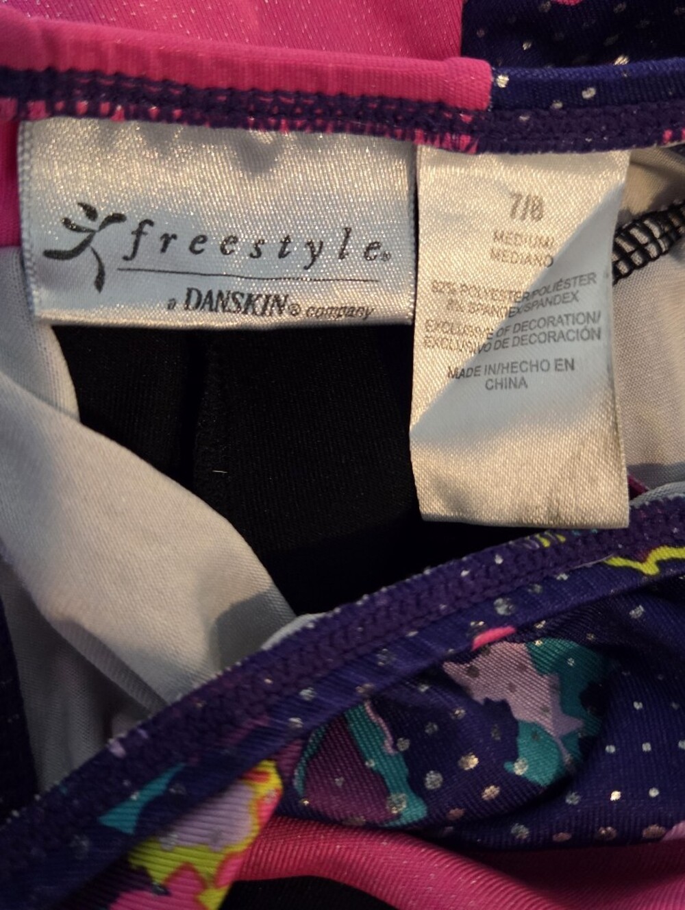 Girls Freestyle Danskin Leotard, Sz 7/8 - Picture 2 of 7